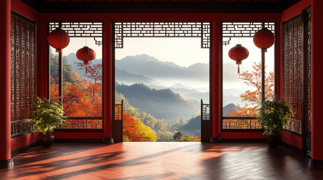 中式庭院里的中式庭院