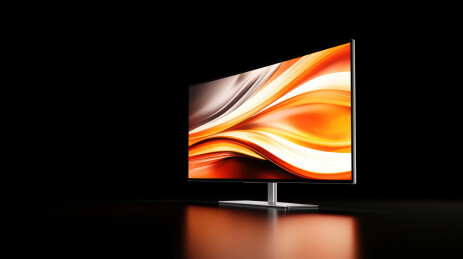 现代液晶电视橙色动态画面