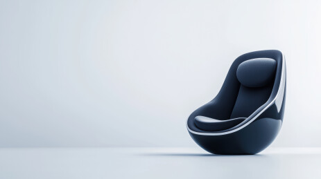 黑色现代单人椅