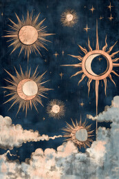 银河星月插画