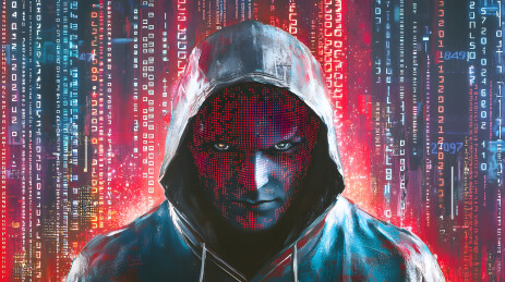 拥有数字特效神秘男性黑客