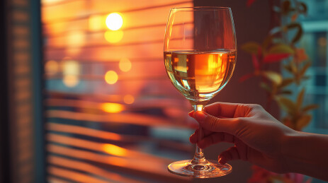 高脚杯香槟气泡酒