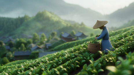 3D微缩景观采茶场景