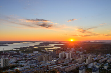 黑龙江省佳木斯市抚远市抚远镇东极阁日出