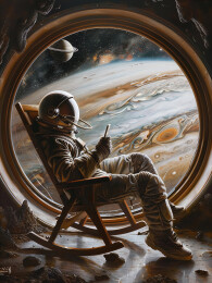 太空登上月球主题背景图片