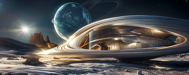 太空登上月球主题背景图片