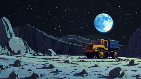 太空登上月球主题背景图片