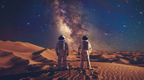 太空登上月球主题背景图片