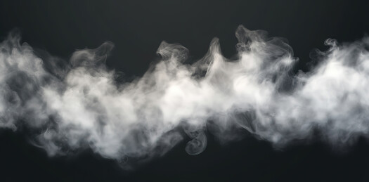 黑色背景上的烟雾特写镜头