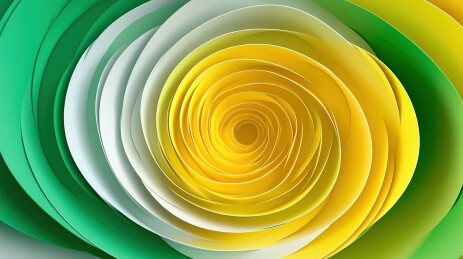 白色背景上彩色物体的特写镜头