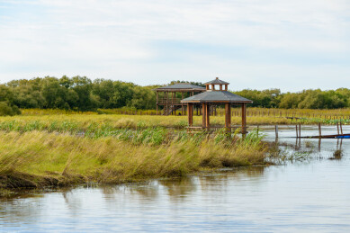 黑龙江省抚远市黑瞎子岛湿地公园景色
