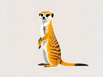 儿童绘本插画动物多角度插图设计素材 