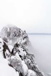中国安徽省黄山风景名胜区冬日雪景