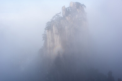 中国安徽省黄山风景名胜区冬日雪景