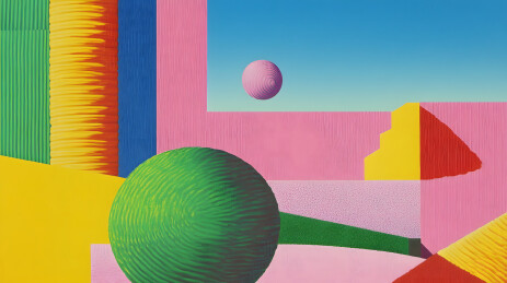 多巴胺渐变抽象简约插画