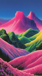 多巴胺渐变抽象简约插画