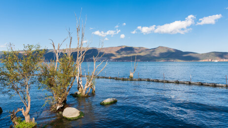 云南省大理市洱海才村码头风光