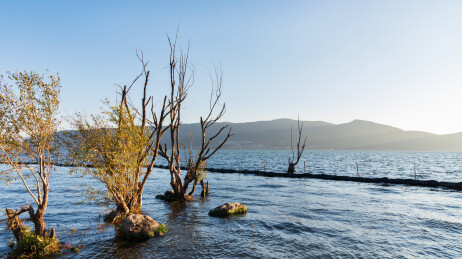 云南省大理市洱海才村码头风光