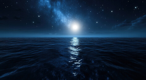 湖面上的银河拱桥