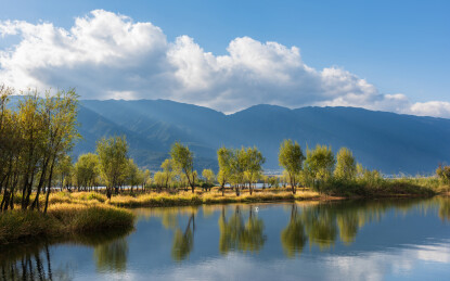 云南省大理市洱海喜洲古镇海舌公园