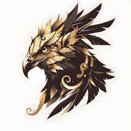 美国白头鹰图腾徽章头像