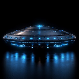 3D建模外星人飞行器飞蝶插画