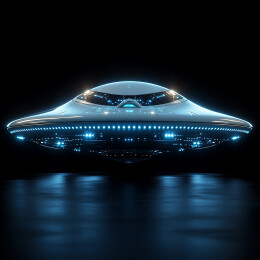 3D建模外星人飞行器飞蝶插画