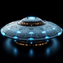 3D建模外星人飞行器飞蝶插画