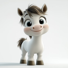 3D可爱卡通马立体插画