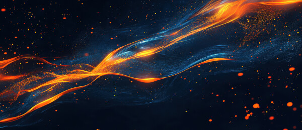 黑色背景下的灯光特写镜头