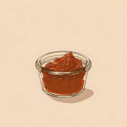 一小碟玻璃蘸料插画