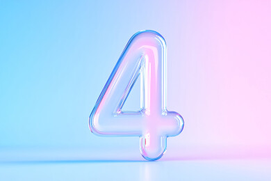 3d数字4周年纪念生日派对庆典倒计时插图