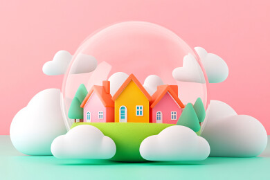 泡泡里的房地产保险概念插图