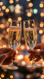 喝香槟庆祝合作