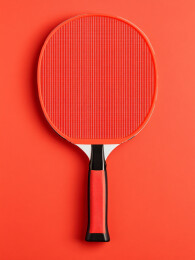 乒乓球运动的球拍广告海报