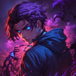 暗黑风格帅气英俊的男生头像