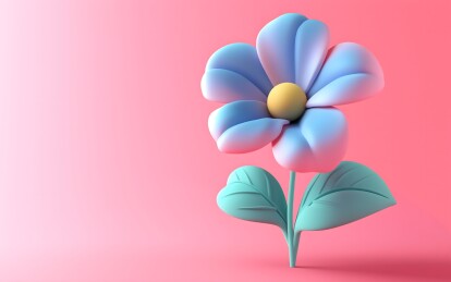 漂亮的3D卡通花朵