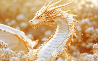 一条精美的中国龙模型手办
