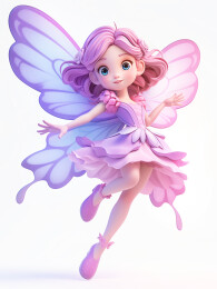 穿着华丽裙子的蝴蝶仙子