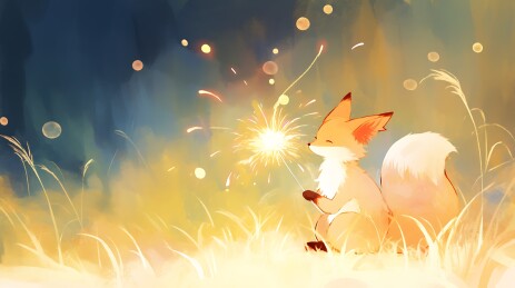 元旦新年放烟花插画