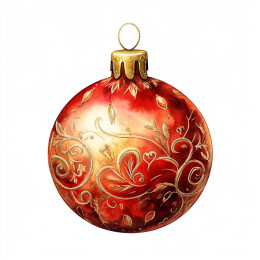 红色圆球圣诞节精美挂饰