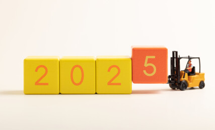 微缩创意2025数字积木与叉车