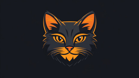 卡通LOGO设计猫头插画