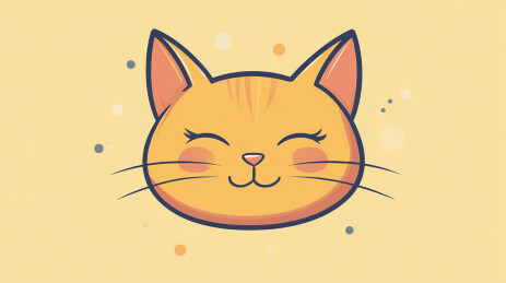 卡通LOGO设计猫头插画