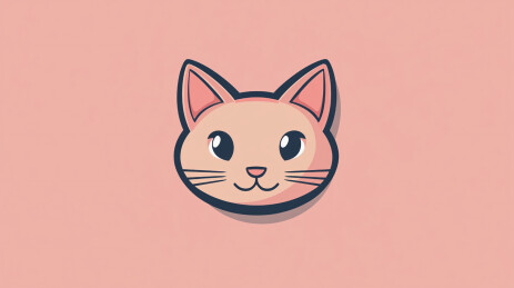 卡通LOGO设计猫头插画