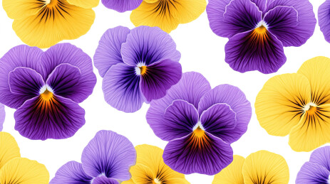 白色背景下的花的高角度视图