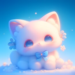 毛绒卡通小猫图标