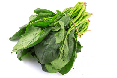 一把菠菜白底图