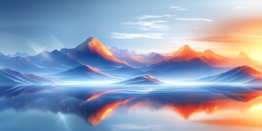 抽象艺术化中国山水画背景