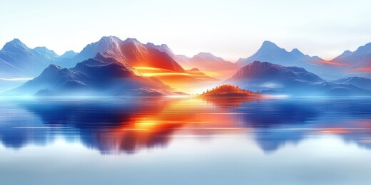 抽象艺术化中国山水画背景
